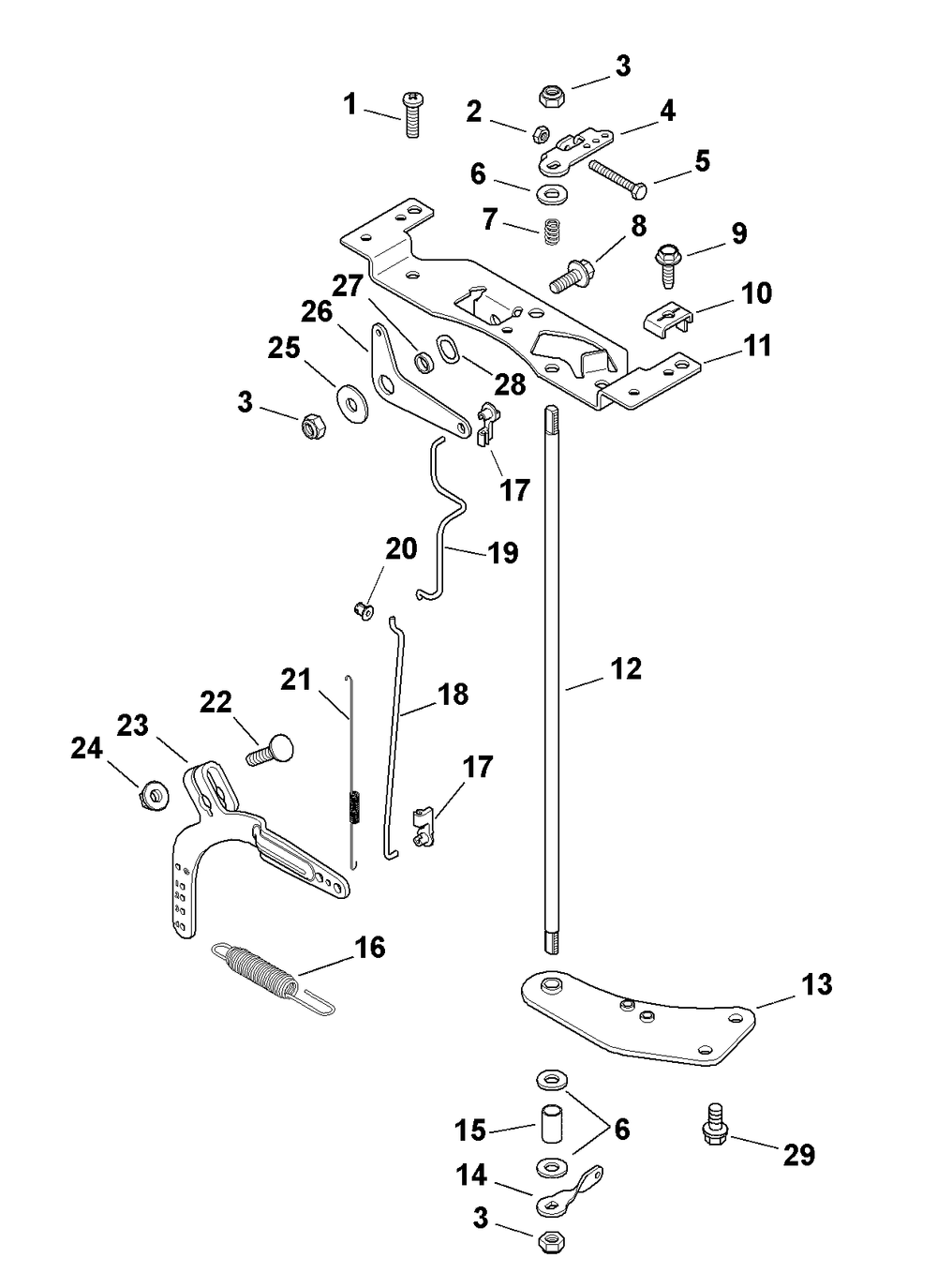 Kohler Cv680-3044 Engine Controls Diagram and Parts List for Z-FORCES48 (53BH5FJB-53BH5FJB050)(2013) Cub Cadet Lawn Tractor